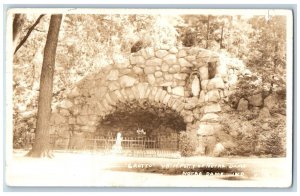 Notre Dame Indiana IN Postcard RPPC Photo Grotto University Of Notre Dame 1943