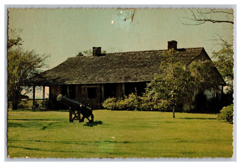 Postcard Continental View Card MS Old Spanish Fort Museum Pascagoula Mississippi