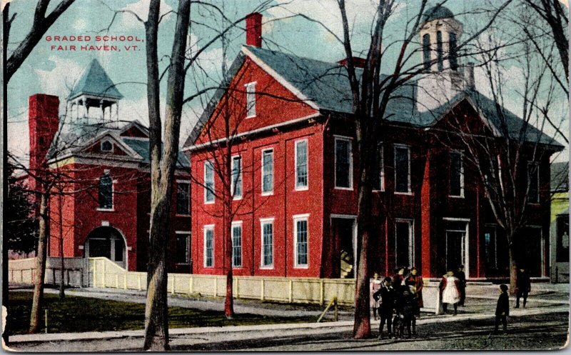 Postcard Graded School in Fair Haven, Vermont~135283