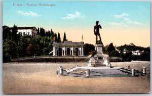 Vtg Firenze Piazzale Michelangelo Plaza Florence Italy 1910s Postcard