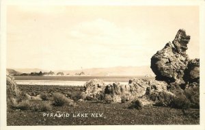 postcard RPPC Nevada Pyramid Lake roadside 23-1181