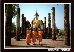 Postcard Thailand - Buddha at Phrasri Maha That Temple
