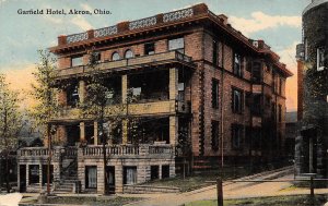 Garfield Hotel Akron Ohio 1912 postcard