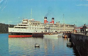 Unidentified Steamship At Pier Saguenai Cruise Steamer Ship 