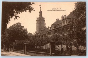 Ansbach Bavaria Germany Postcard Section of Promenadenstrasse c1910 Posted