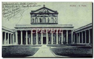 Old Postcard Roma S Paolo