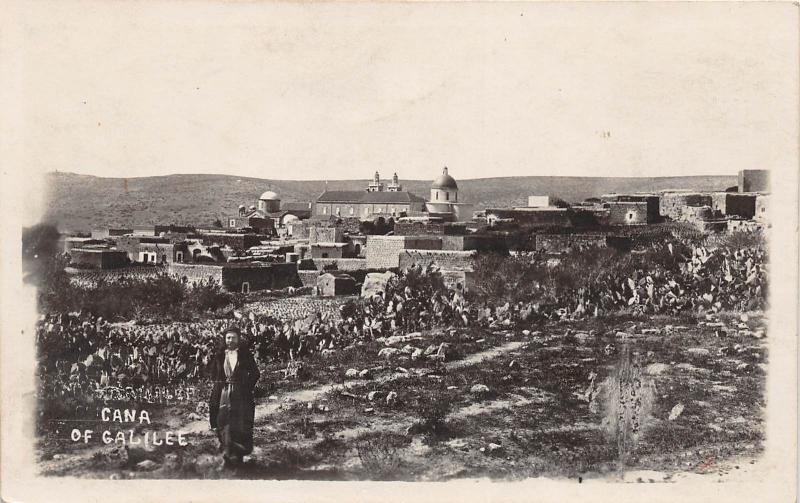 B40/ Isreal Foreign Real Photo Postcard Cana of Galilee Buildings