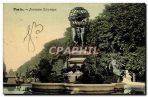 Paris Postcard Old Fountain Carpeaux (Luxembourg)