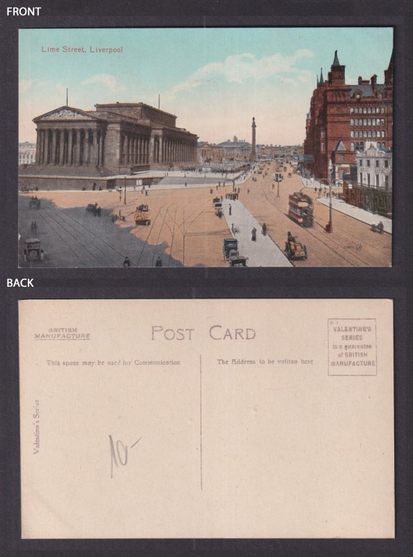 Vintage Postcard England Liverpool Lime Street