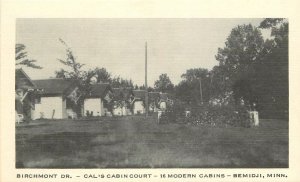 Postcard Minnesota Bemidji Cal's Cabin Court National Press occupation 23-8314