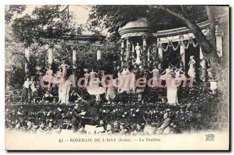 Old Postcard Rose Garden Of The Hay Theater