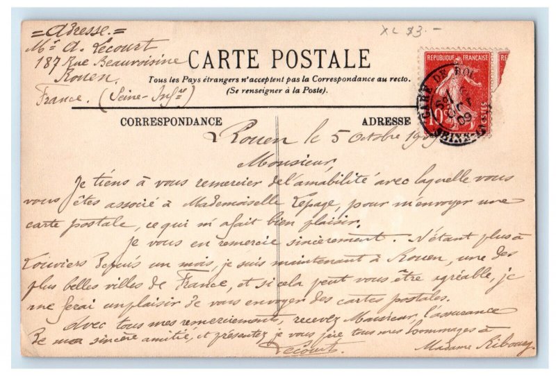 1909 Rouen Le Pont Transbordeur LL Haute-Normandie France Posted Postcard 