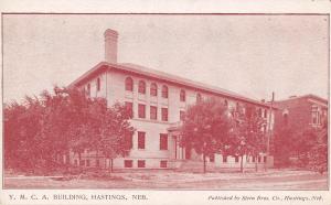 Hastings Nebraska bird's eye view local YMCA building antique pc (Z10743)