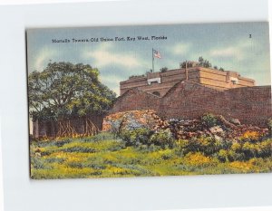 Postcard Martello Towers, Old Union Park, Key West, Florida