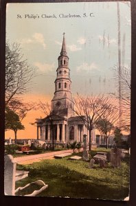 Vintage Postcard 1919 St. Philip's Church, Charleston, South Carolina (SC)