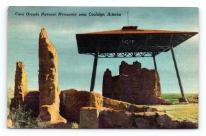 Casa Grande National Monument Coolidge Arizona AZ UNP Linen Postcard N2