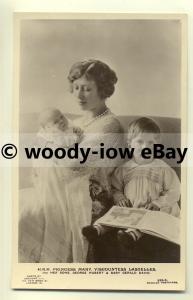 r0140 - Princess Mary with her sons George & Gerald Lascelles - postcard