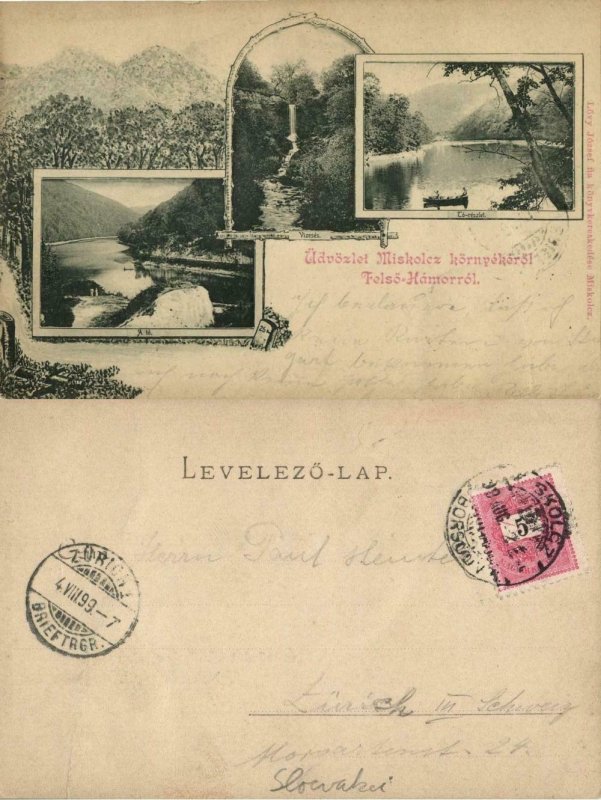 hungary, MISKOLC, Miskolez környékéról Felsö-Hámorról (1899) Postcard