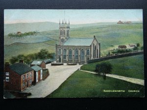 Oldham SADDLEWORTH St Chad Parish Church - Old Postcard by F.&G. Pollard