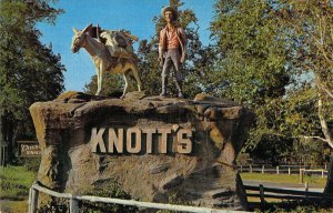 Statue Near Ghost Town,  Knotts Berry Farm, Buena Park, CA, Old Postcard