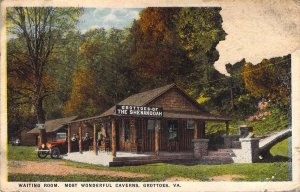 Early View, Waiting Room, Cave, Grottoes of the Shenandoah, VA, Old Postcard