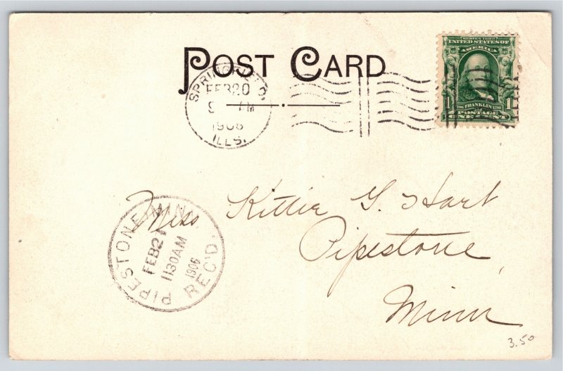 Springfield IL~State Arsenal Built In Castle Style~Destroyed By Fire~1906 UDB PC