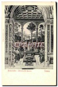 Postcard Old Siena Pinturicchio Libreria del Duomo