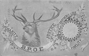 J94/ Interesting Postcard Elks Fraternity B.P.O.E. Brotherly Love 281