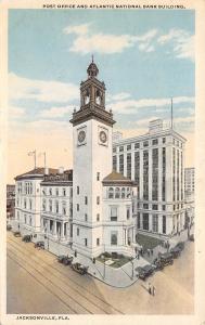 Jacksonville Florida 1920 Postcard Post Office & Atlantic National Bank Building