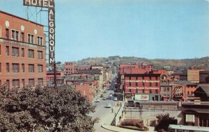 Baltimore Street Scene Cumberland, Maryland Hotel Algonquin 50s Vintage Postcard