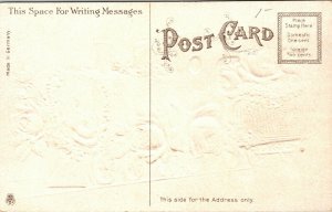 Vintage Birthday Greetings Post Card, A Train Decorated With Flowers, EDWARD