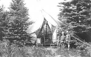 Boothbay Harbor ME The Colony New York State Girls Tent, Real Photo Postcard
