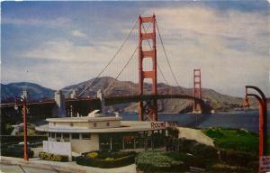 Vintage Postcard Round House Restaurant Toll Plaza Golden Gate San Francisco CA