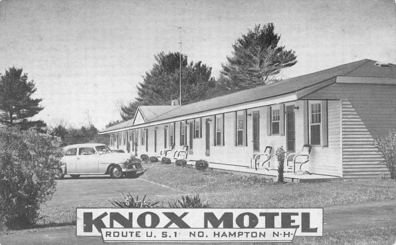 Hampton New Hampshire Knox Motel Street View Antique Postcard K93066