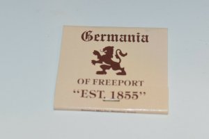 Germania of Freeport Est. 1855 Illinois 30 Strike Matchbook