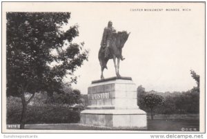 Michigan Monroe The Custer Monument 1950 Real Photo