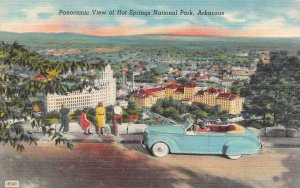 Arkansas AR ~ HOT SPRINGS NATIONAL PARK Panoramic View~40's Convertible Postcard