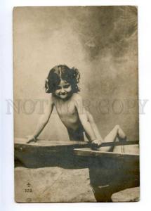 3148955 BATHING Girl in Bath Vintage PHOTO PC