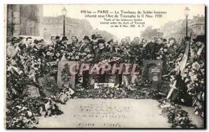 Paris Old Postcard Tomb of the Unknown Soldier interred under & # triumph 39a...