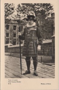 Tourism Postcard - Tower of London Chief Yeoman Warder Ref.RS30765