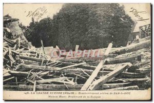 Postcard Old aerial bombardment of Bar le Duc House Huet bank Boulevard