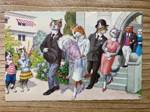 Mainzer Cats, Baptism, Christening, 4939, Eugen Hartung, Vintage Postcard