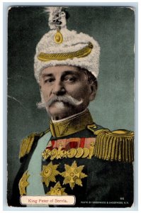 Serbia Postcard King Peter of Servia Wearing Uniform c1910 Antique Unposted