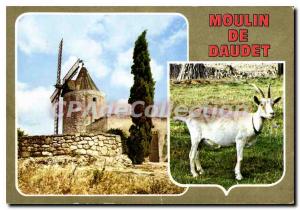 Postcard Modern Provence Moulin de Daudet Mill Daudet and the goat of Mr. Seg...