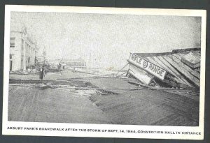 1944 PPC Asbury Park NJ Boardwalk Rifle Range Destroyed From Storm 9-14-44 Mint