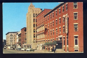 Rutland, Vermont,VT Postcard, Looking West On Center Street, 1950's Cars