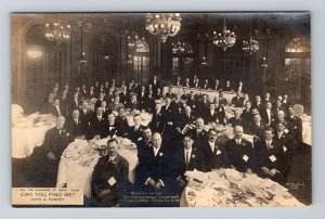 RPPC Chicago IL, International Tailors Banquet, LaSalle Hotel c1912 Postcard 