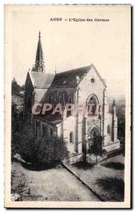 Old Postcard Agen L & # 39eglise Carmelite