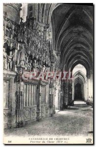 Postcard Old Cathedral of Chartres Circumference of XVIs Choir