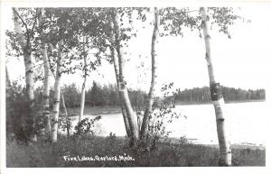 C43/ Gaylord Michigan Mi Real Photo RPPC Postcard 40s Five Lakes 9